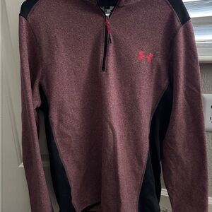 Under Armour Maroon ColdGear Quarter Zip Pullover